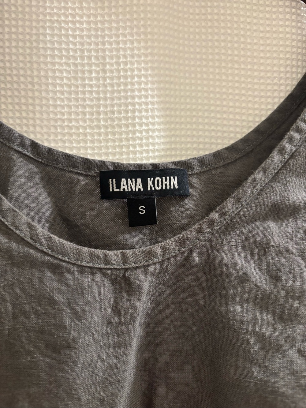 Ilana Kohn Roxey linen tank in charcoal - Picture 5 of 6
